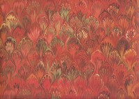 Marmor Rubin - Marmorpapier mit goldfarbenem Druck Marmor Rubin - Marmorpapier mit goldfarbenem Druck