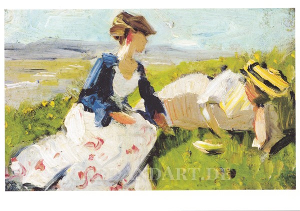 Marc, Franz: Zwei Frauen am Berg - Postkarte
