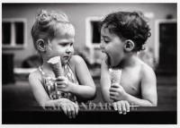 Eisgenuss - Postkarte Eisgenuss - Postkarte