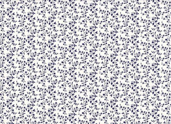 Feines Rankenmuster blau - Geschenkpapier