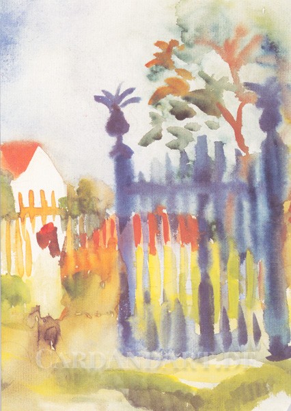 Macke August: Gartentor - Postkarte