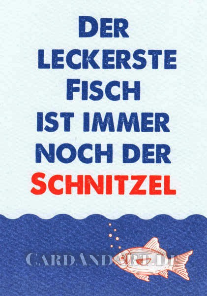 Der leckerste Fisch - Postkarte