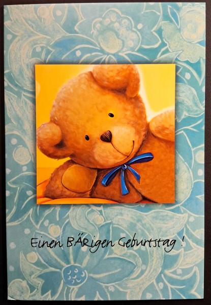 Einen Bärigen Geburtstag Klappkarte