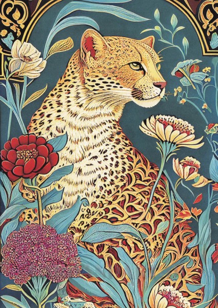 Gwenaelle Trolez - Leopard - Postkarte