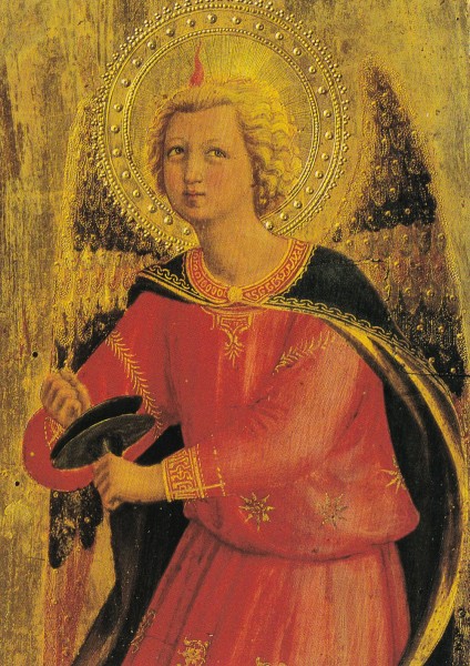 Fra Angelico - Engel mit Becken - Postkarte