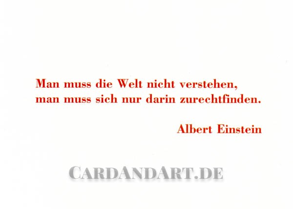 Einstein: Man muss die Welt ... - Postkarte