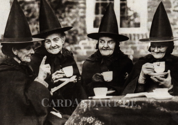 Hexen Beim Tee Postkarte Cardandart