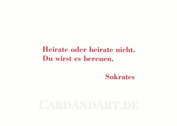 Heirate oder heirate nicht.... - Postkarte