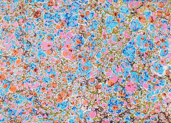 Lapis Arancia - Marmorpapier mit goldfarbenem Druck