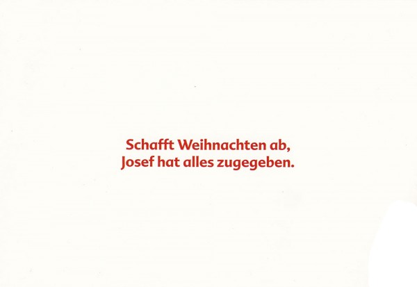 Schafft Weihnachten ab... - Postkarte