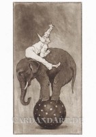 Elephant and Clown - Postkarte Elephant and Clown - Postkarte