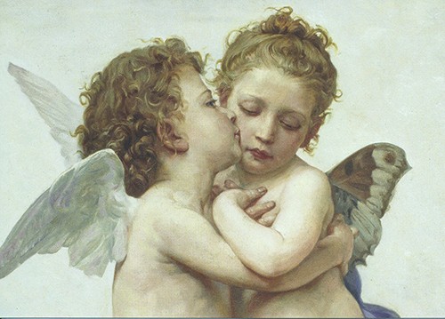 Bouguereau - Il Primo Bacio - Engelskuss - Postkarte