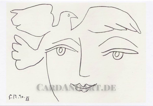 Pablo Picasso: Gesicht des Friedens - Doppelkarte