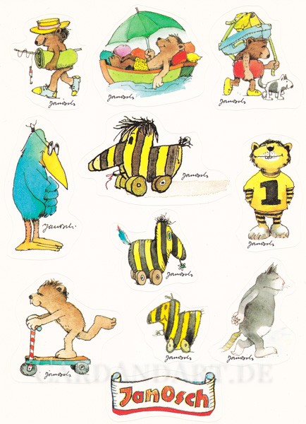 Janosch Sticker - Aufkleber - Postkarte