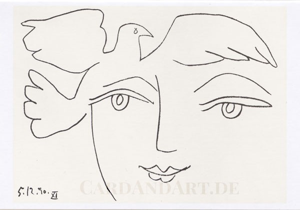 Pablo Picasso: Gesicht des Friedens - Doppelkarte