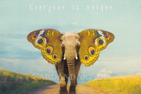 Everyone is unique - Postkarte