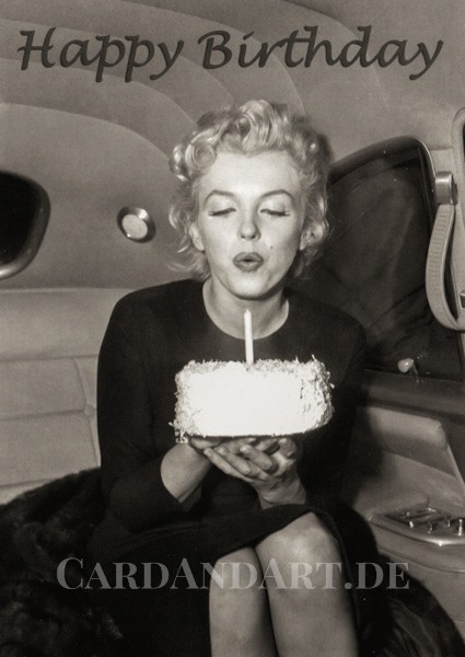 Marilyn Monroe - Happy Birthday - Postkarte