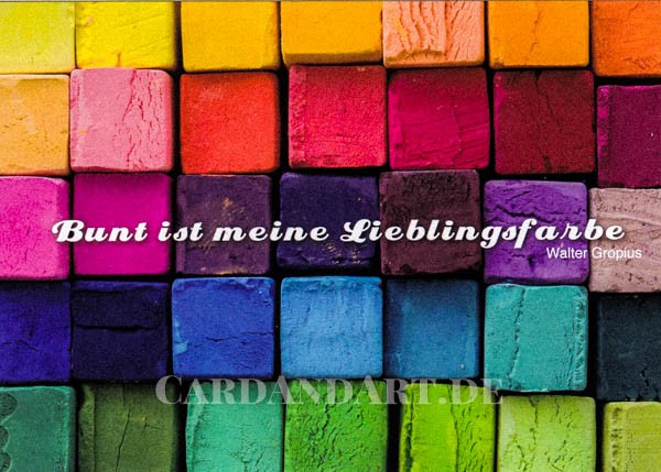 Bunt ist meine Lieblingsfarbe - Postkarte