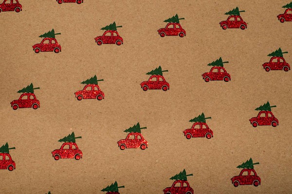 Driving Home For ChristmasDriving Home For Christmas - Geschenkpapier mit Glitzereffekten