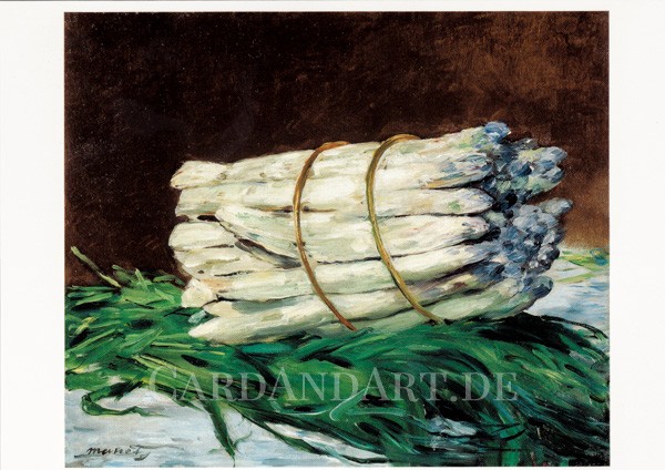 Manet Edouard: Spargel Stillleben - Postkarte