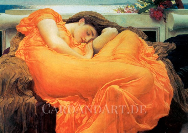 Leighton, Frederic - Flaming June - Postkarte