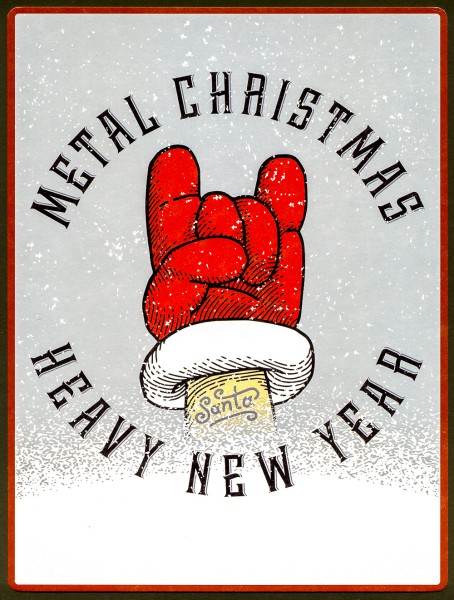 Metal Christmas Heavy New Year - PosterCard
