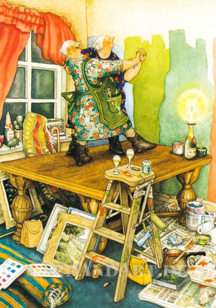Inge Löök: Tanz auf dem Tisch - Postkarte Nr. 64
