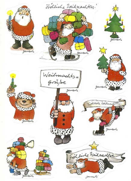 Janosch Sticker - Weihnachtsgrüße - Postkarte