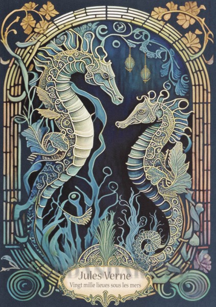 Gwenaelle Trolez - Jules Verne, Seepferdchen - Postkarte
