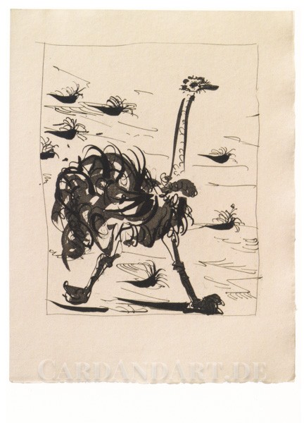 Pablo Picasso: Strauß - Postkarte