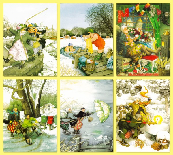 Inge Löök 6 Postkarten Set 1 | NEU |