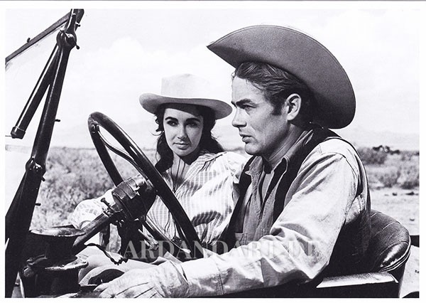 James Dean & Elisabeth Taylor - Postkarte