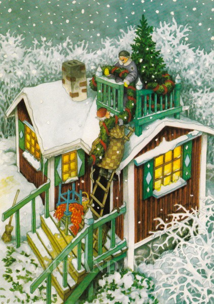 Inge Löök: Unser Weihnachtshaus - Postkarte Nr. 59