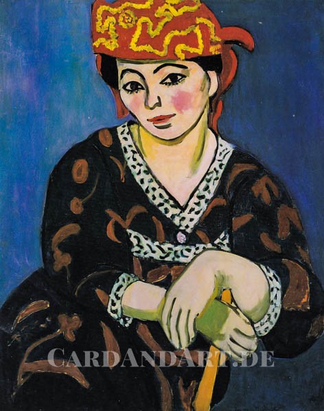 Matisse, Henri, The Red Madras Headset - Doppelkarte