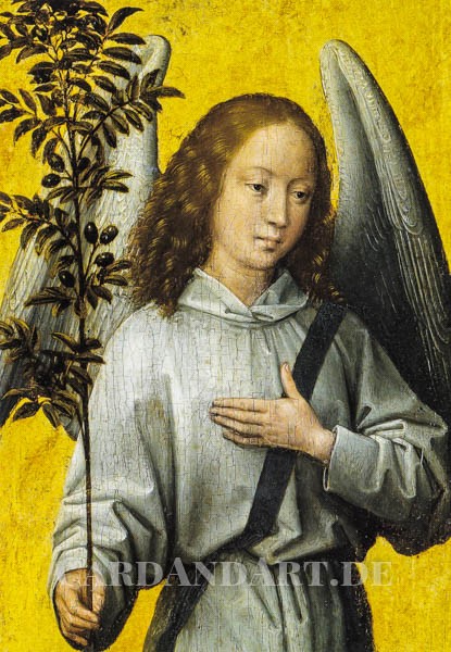 Memling Hans: Engel mit Olivenbaumzweig - Doppelkarte