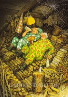 Inge Löök: Kleines Päuschen beim Holzhacken - Postkarte Nr. 72 Inge Löök: Kleines Päuschen beim Holzhacken - Postkarte Nr. 72