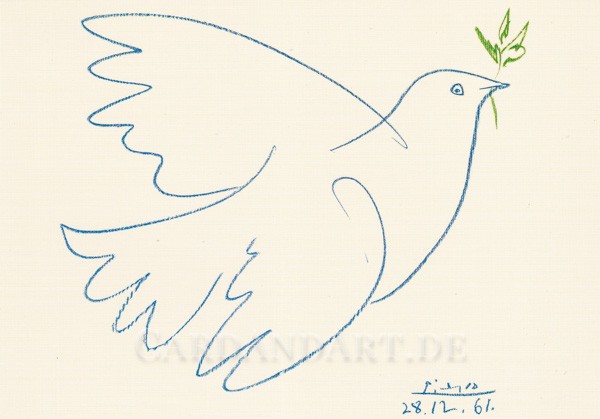 Picasso: Colombe bleue - Postkarte