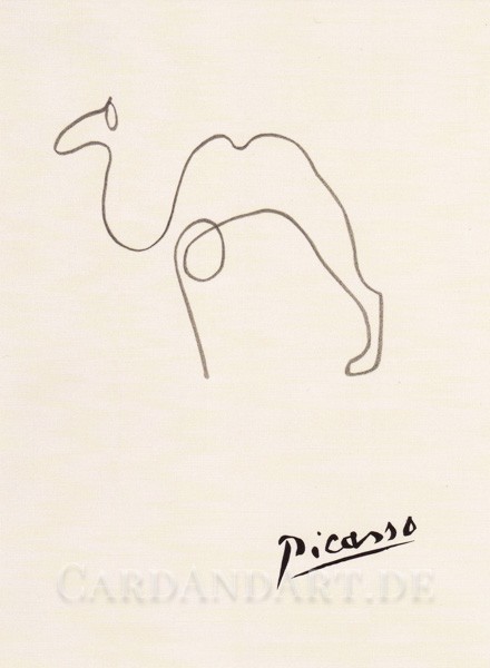 Pablo Picasso: Kamel - Postkarte