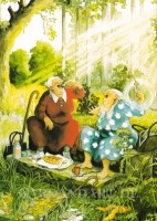 Inge Löök: Picknick im Wald - Postkarte Nr. 13 Inge Löök: Picknick im Wald - Postkarte Nr. 13