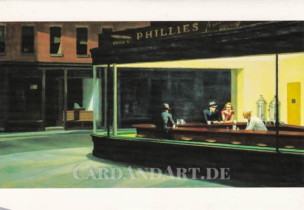 Hopper, Edward: Nighthawks - Doppelkarte