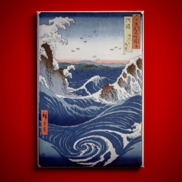 Hiroshige - Strudel in der Wind gepeitschten See - Magnet