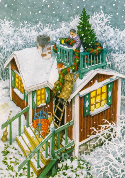 Inge Löök: Unser Weihnachtshaus - Postkarte Nr. 59