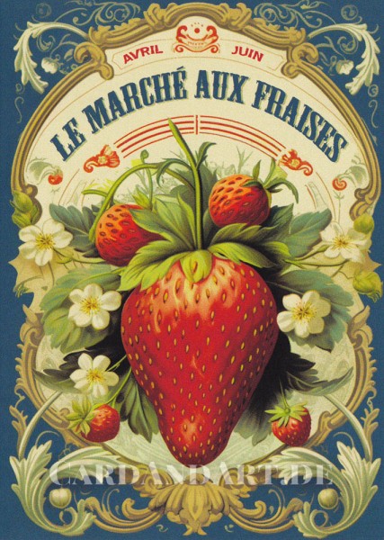 Gwenaelle Trolez - Erdbeeren - Postkarte