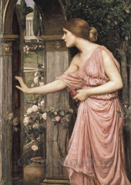 Waterhouse - Psyche betritt Amors Garten - Postkarte