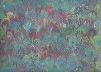 Marmor Safir - Marmorpapier mit goldfarbenem Druck Marmor Safir - Marmorpapier mit goldfarbenem Druck