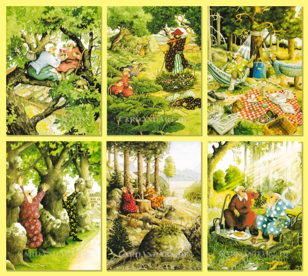 Inge Löök 6 Postkarten Set 6 | NEU |