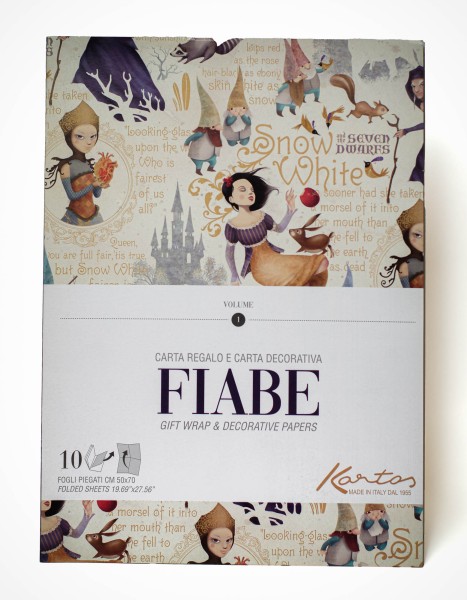 Fiabe - Märchen - Kartos Geschenkpapierbuch mit 10 Bögen Märchenmotive